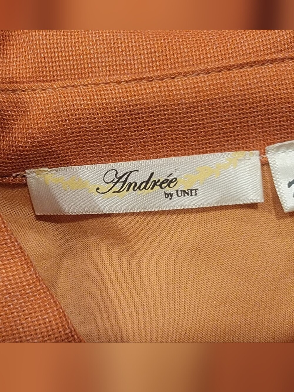 ANDREE BY UNIT Rust Button-Front Drawstring Romper - Picture 6 of 7